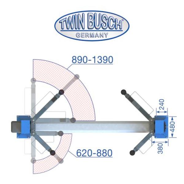 Twin Busch 2-Säulen-Hebebühne 3.6t – Profi-Line TW236PE 400V